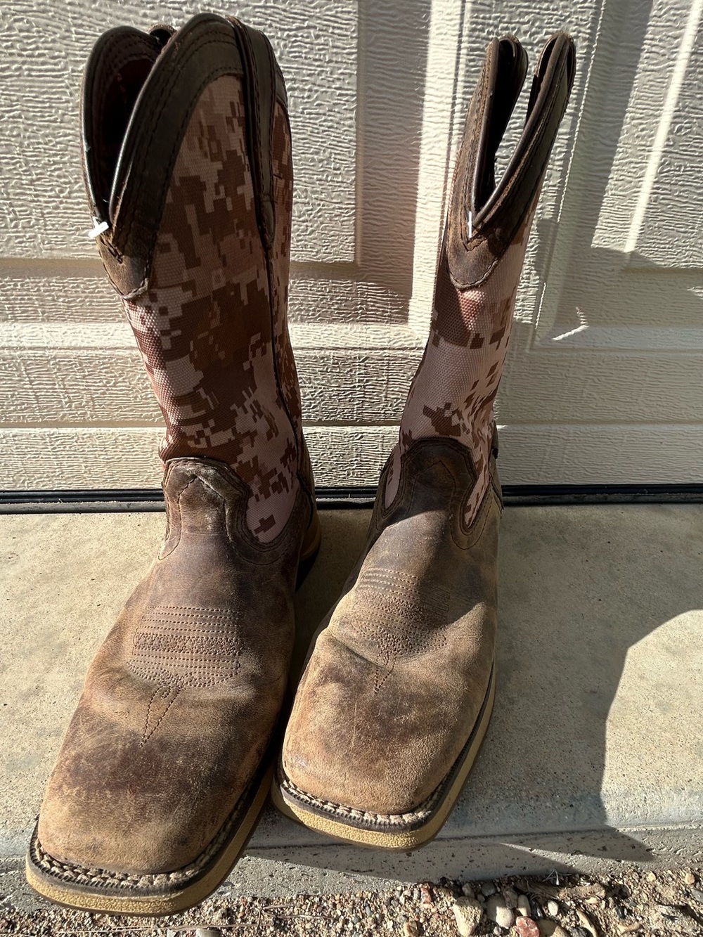 Durango kids Brown Camo Pull-On Work Boots